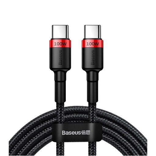Εικόνα της Καλώδιο Baseus Cafule USB-C to USB-C 2m Black/Red CATKLF-AL91