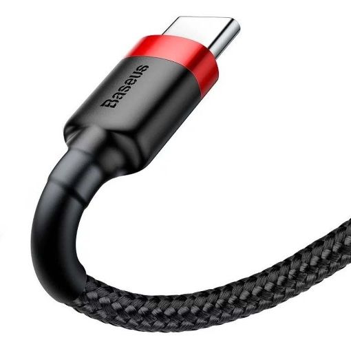 Εικόνα της Καλώδιο Baseus Cafule USB 2.0 to USB-C 1m Black/Red CATKLF-B91