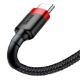 Εικόνα της Καλώδιο Baseus Cafule USB 2.0 to USB-C 1m Black/Red CATKLF-B91