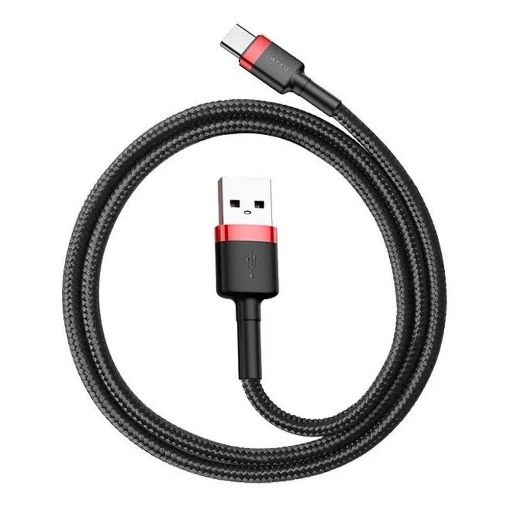 Εικόνα της Καλώδιο Baseus Cafule USB 2.0 to USB-C 1m Black/Red CATKLF-B91