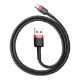 Εικόνα της Καλώδιο Baseus Cafule USB 2.0 to USB-C 1m Black/Red CATKLF-B91
