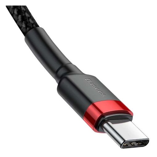 Εικόνα της Καλώδιο Baseus Cafule USB-C to USB-C 1m Black/Red CATKLF-G91