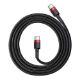 Εικόνα της Καλώδιο Baseus Cafule USB-C to USB-C 1m Black/Red CATKLF-G91