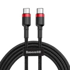 Εικόνα της Καλώδιο Baseus Cafule USB-C to USB-C 1m Black/Red CATKLF-G91