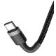 Εικόνα της Καλώδιο Baseus Cafule USB-C to USB-C 1m Black/Grey CATKLF-GG1