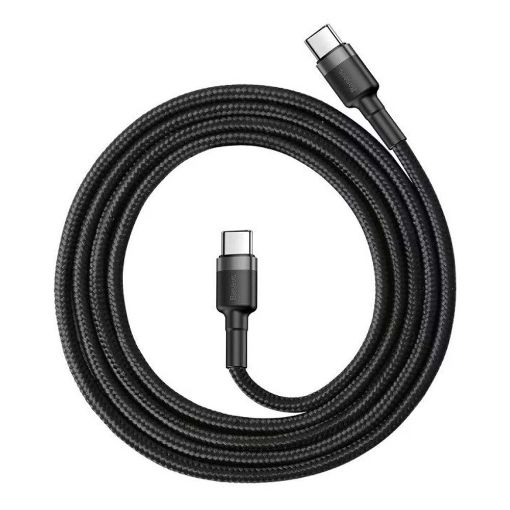 Εικόνα της Καλώδιο Baseus Cafule USB-C to USB-C 1m Black/Grey CATKLF-GG1