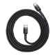 Εικόνα της Καλώδιο Baseus Cafule USB-C to USB-C 1m Black/Grey CATKLF-GG1