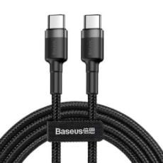 Εικόνα της Καλώδιο Baseus Cafule USB-C to USB-C 1m Black/Grey CATKLF-GG1
