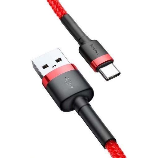 Εικόνα της Καλώδιο Baseus Cafule USB 2.0 to USB-C 3m Red CATKLF-U09