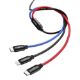 Εικόνα της Καλώδιο Baseus Three Primary Colors USB to 3in1 1.2m Black CAMLT-BSY01