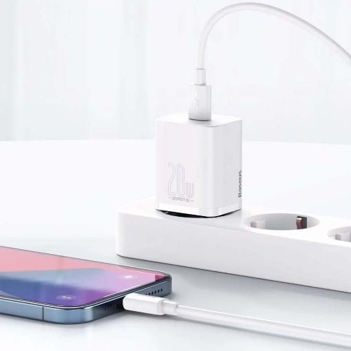 Εικόνα της Φορτιστής Baseus Super Si USB-C 20W White CCSUP-B02