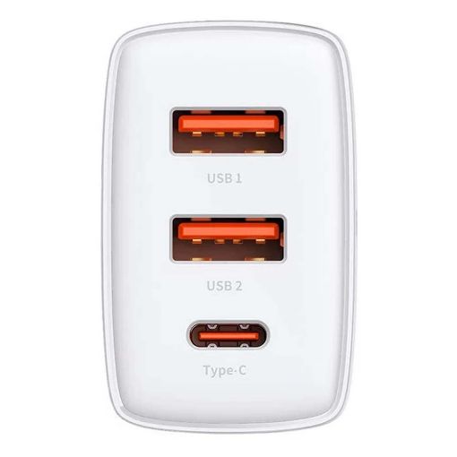 Εικόνα της Φορτιστής Baseus Compact Dual USB-A & USB-C QC3.0 PD 30W White CCXJ-E02
