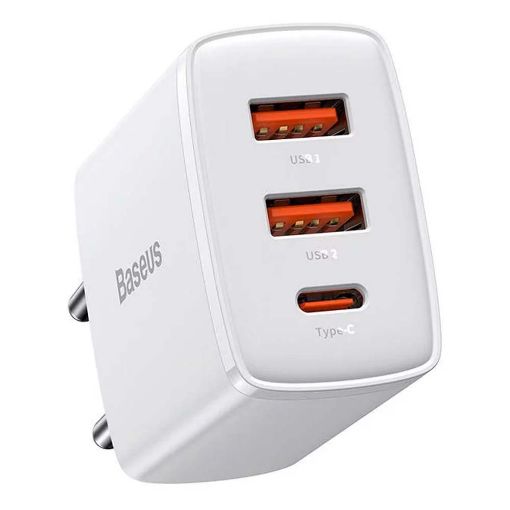 Εικόνα της Φορτιστής Baseus Compact Dual USB-A & USB-C QC3.0 PD 30W White CCXJ-E02