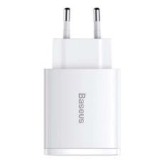 Εικόνα της Φορτιστής Baseus Compact Dual USB-A & USB-C QC3.0 PD 30W White CCXJ-E02