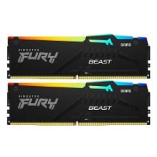Εικόνα της Ram Kingston Fury Beast RGB 64GB (2x32GB) DDR5-5200MHz CL36 Black KF552C36BBEAK2-64