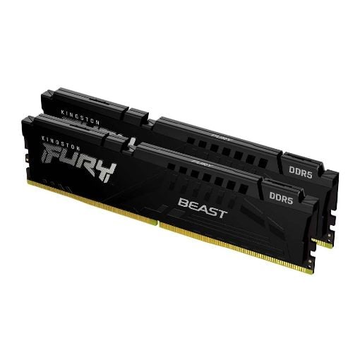 Εικόνα της Ram Kingston Fury Beast 64GB (2x32GB) DDR5-5600MHz CL40 Black KF556C40BBK2-64