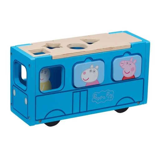 Εικόνα της Giochi Preziosi - Peppa Pig Σχολικό Λεωφορείο με Σχήματα PPC74000