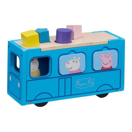 Εικόνα της Giochi Preziosi - Peppa Pig Σχολικό Λεωφορείο με Σχήματα PPC74000