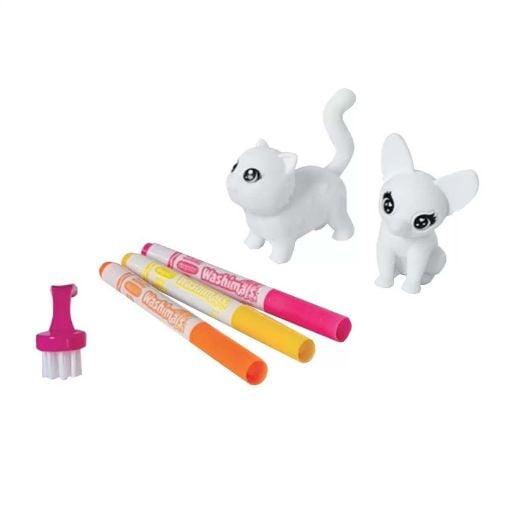 Εικόνα της Crayola - Washimals Σετ Ζωγραφικής 2 Φιγούρες Γατάκι & Σκυλάκι 74-7474