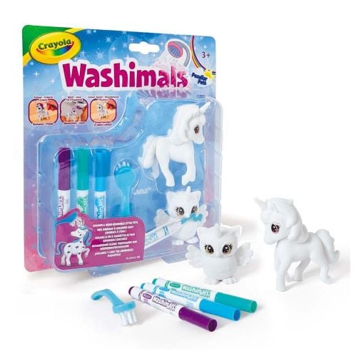 Εικόνα της Crayola - Washimals Σετ Ζωγραφικής 2 Φιγούρες Μονόκερος & Κουκουβάγια 74-7473