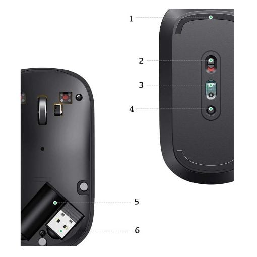 Εικόνα της Ποντίκι Ugreen MU001 Wireless Gray Black 90372