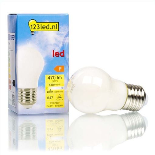 Εικόνα της Λάμπα LED 123LED E27 Mat Filament Dimmable 2700K 470lm 4.5W Warm White
