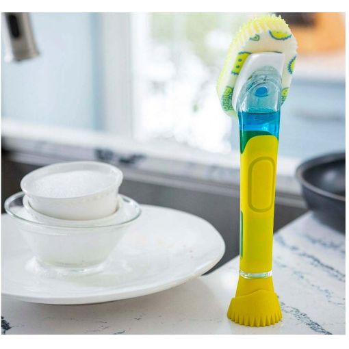 Εικόνα της Scrub Daddy - Dish Daddy Βούρτσα Πιάτων με Επαναγεμιζόμενη Λαβή Blue