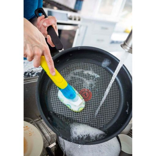 Εικόνα της Scrub Daddy - Dish Daddy Βούρτσα Πιάτων με Επαναγεμιζόμενη Λαβή Blue