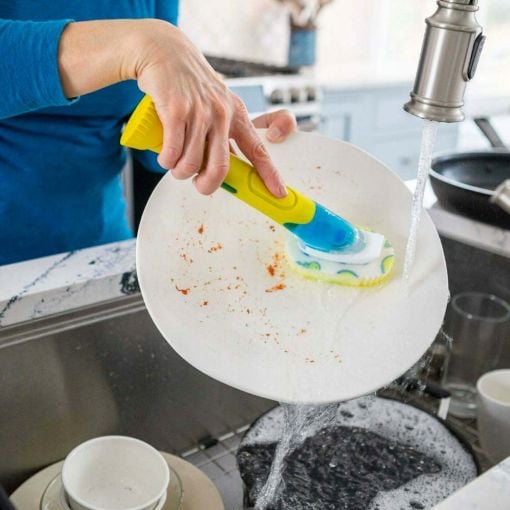 Εικόνα της Scrub Daddy - Dish Daddy Βούρτσα Πιάτων με Επαναγεμιζόμενη Λαβή Blue