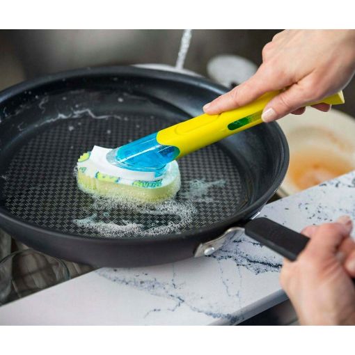 Εικόνα της Scrub Daddy - Dish Daddy Βούρτσα Πιάτων με Επαναγεμιζόμενη Λαβή Yellow