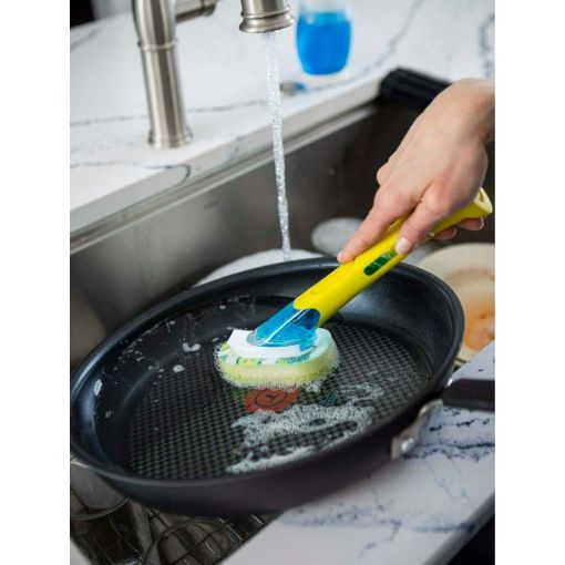 Εικόνα της Scrub Daddy - Dish Daddy Βούρτσα Πιάτων με Επαναγεμιζόμενη Λαβή Yellow