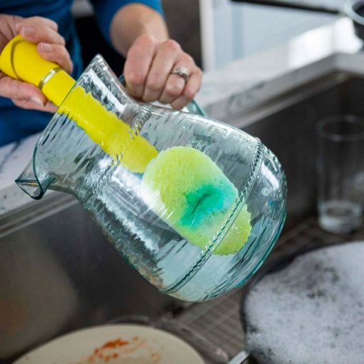 Εικόνα της Scrub Daddy - Dish Daddy Βούρτσα Πιάτων με Επαναγεμιζόμενη Λαβή Yellow