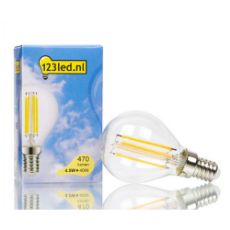 Εικόνα της Λάμπα LED 123LED E14 Filament Dimmable 2700K 470lm 4.5W Warm White
