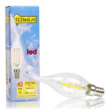 Εικόνα της Λαμπτήρας LED 123LED E14 Candle Filament 2700K 250lm 2.8W Warm White