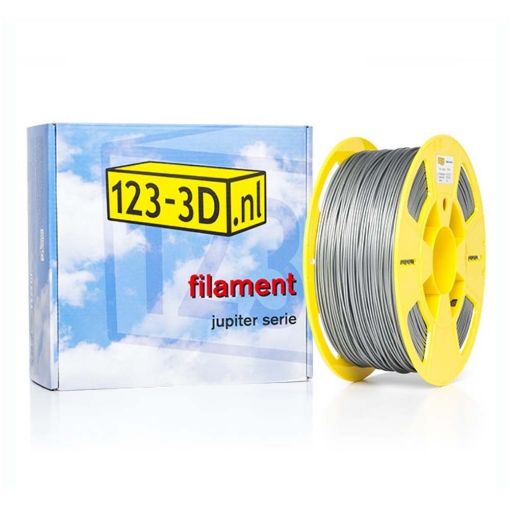 Εικόνα της 123-3D Jupiter PLA Filament 1.75mm Spool of 1Kg Silver