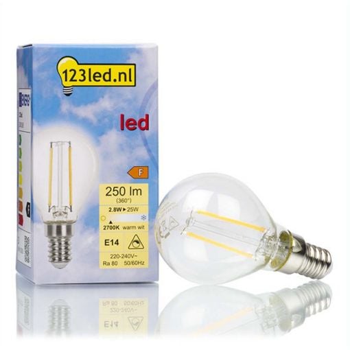 Εικόνα της Λάμπα LED 123LED E14 Filament Dimmable 2700K 250lm 2.8W Warm White