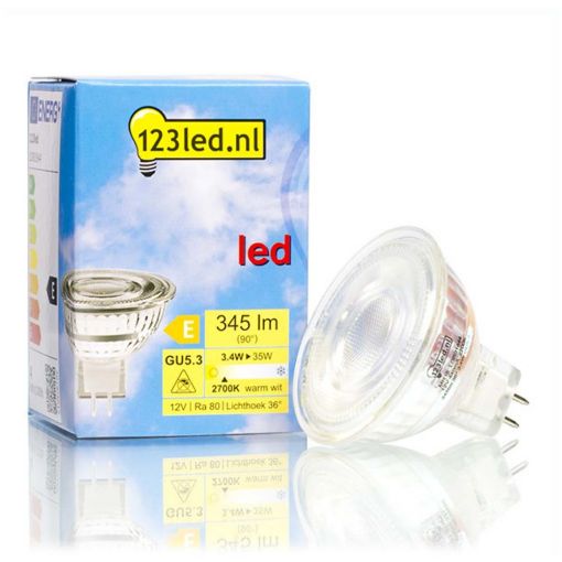 Εικόνα της Λάμπα LED 123LED GU5.3 Spot 2700K 345lm 3.4W Warm White
