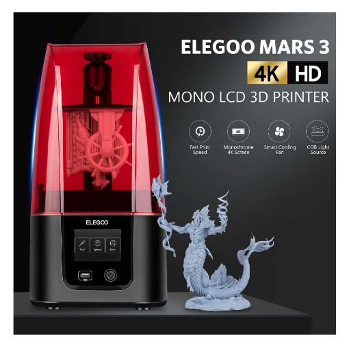 Εικόνα της Εκτυπωτής 3D Elegoo Mars 3 Pro 4K Resin