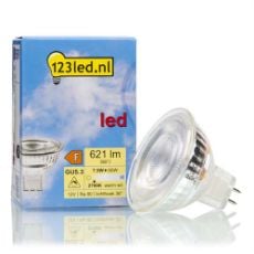 Εικόνα της Λάμπα LED 123LED GU5.3 Spot Dimmable 2700K 621lm 7.5W Warm White