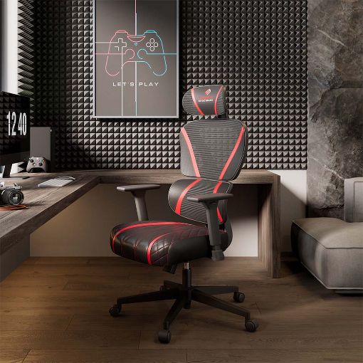 Εικόνα της Gaming Chair Eureka Ergonomic Norn Black/Red ERK-GC06-R