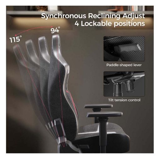 Εικόνα της Gaming Chair Eureka Ergonomic Python II Black/White/Red ERK-GC08-R