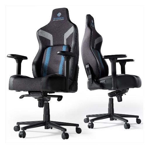 Εικόνα της Gaming Chair Eureka Ergonomic Python II Black/White/Blue ERK-GC08-BU