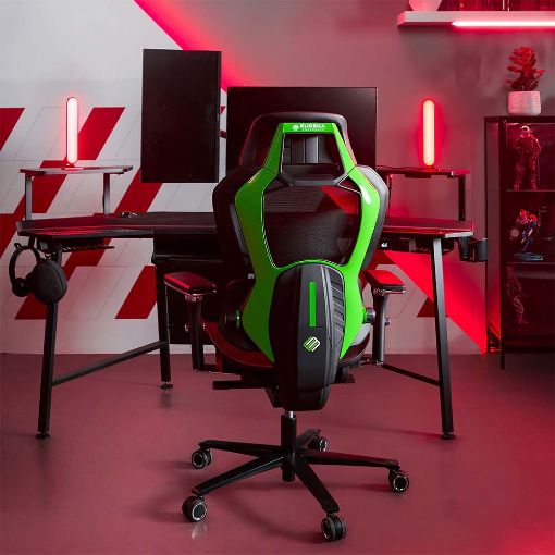 Εικόνα της Gaming Chair Eureka Ergonomic Typhon Hybrid Black/Green ERK-GC05-G