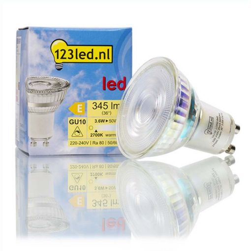 Εικόνα της Λαμπτήρας LED 123LED GU10 Spot Dimmable 2700K 345lm 4W Warm White