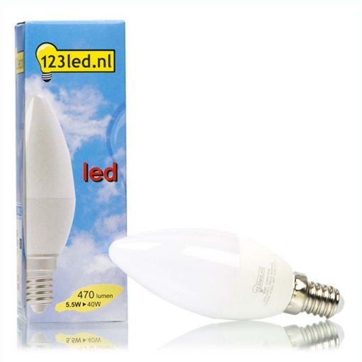 Εικόνα της Λάμπα LED 123LED E14 Candle 2700K 470lm 5.5W Warm White