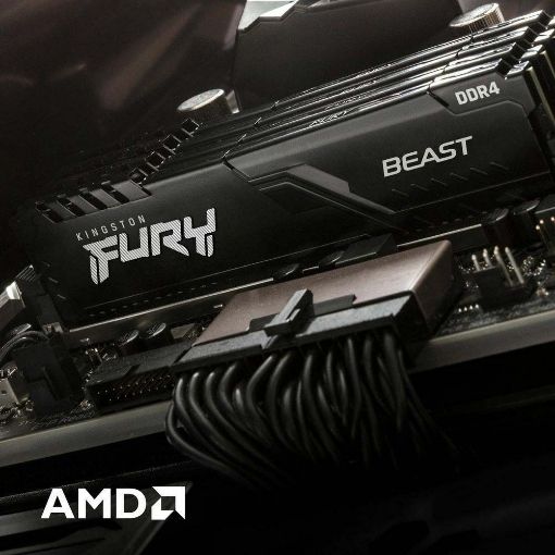 Εικόνα της Ram Kingston Fury Beast 32GB DDR4-3600MHz CL18 Black KF436C18BB/32