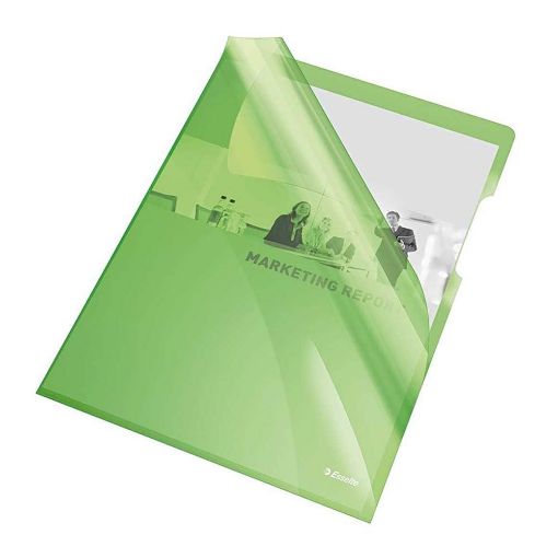 Εικόνα της Ζελατίνες L Esselte A4 PVC 25τμχ Πράσινο 55436