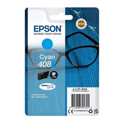 Εικόνα της Μελάνι Epson 408L Cyan C13T09K24010