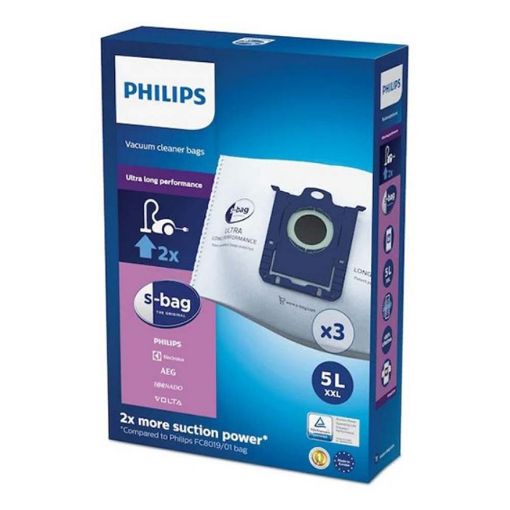 Εικόνα της Σακούλες Σκούπας Philips S Classic Ultra Long Performance 3τμχ FC8027/01