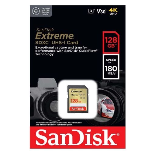 Εικόνα της Κάρτα Μνήμης SDXC Sandisk Extreme 128GB SDSDXVA-128G-GNCIN